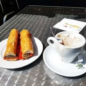 Coffee break in Barcelona Spain