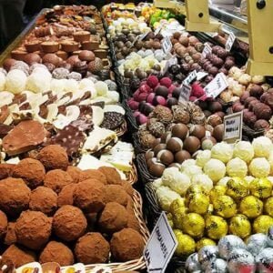 Assorted food items in Barcelona Spain