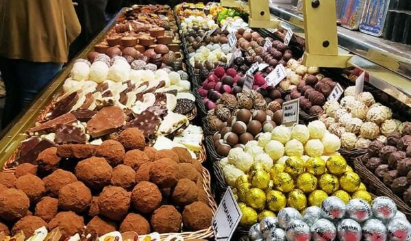 Assorted food items in Barcelona Spain