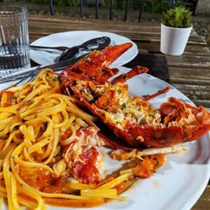 Lunch on the island of Capri Italy