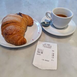 Coffee break in Milan Italy