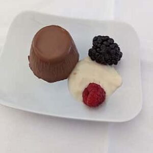 Dessert served on an airplane