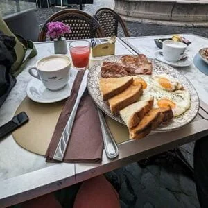 Breakfast in Rome Italy