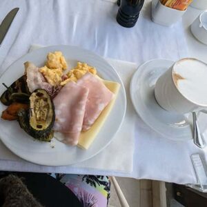 Breakfast on the island of Capri Italy
