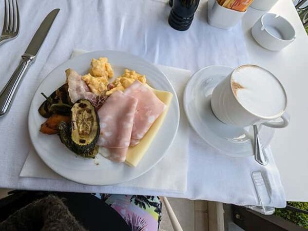 Breakfast on the island of Capri Italy