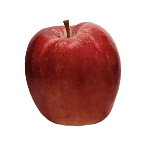 Red apple on a transparent (no) background