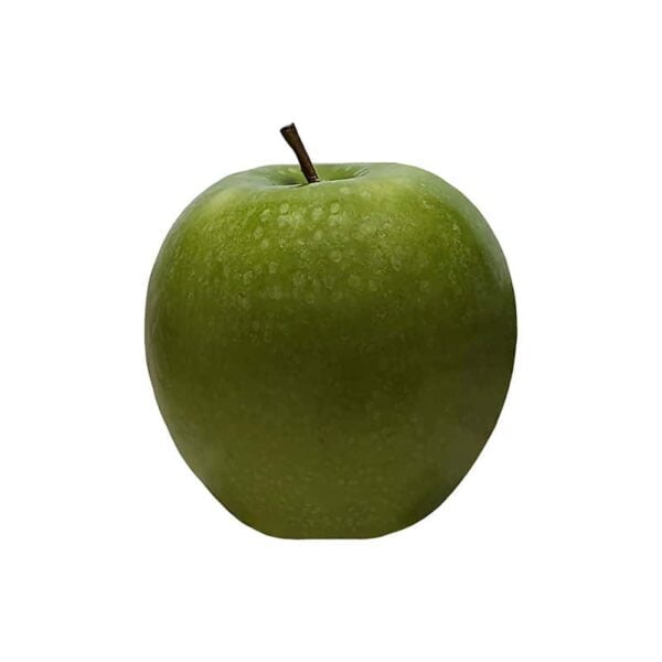 Green apple on a white background