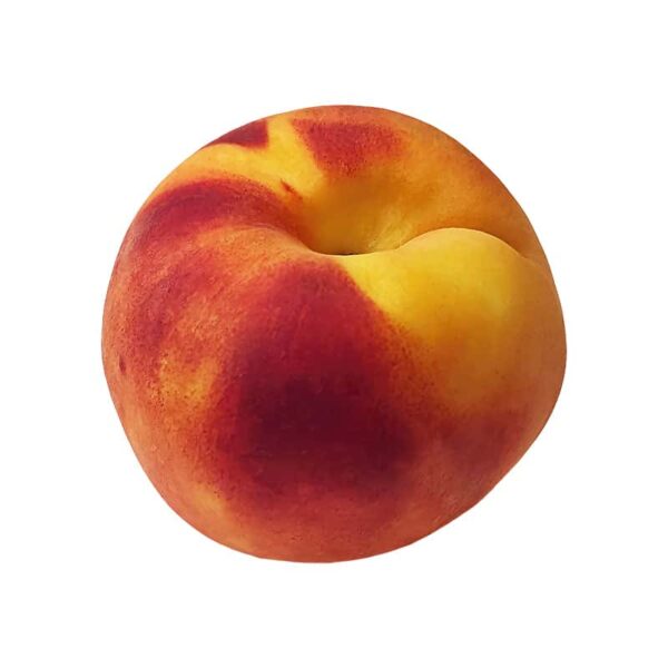 Peach fruit on a white background