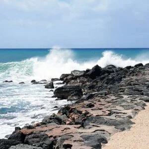 Scenic ocean coastal view of Honolulu Hawaii