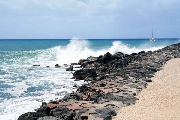 Scenic ocean coastal view of Honolulu Hawaii