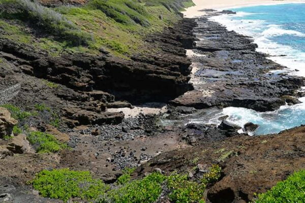 Scenic ocean coastal view of Honolulu Hawaii