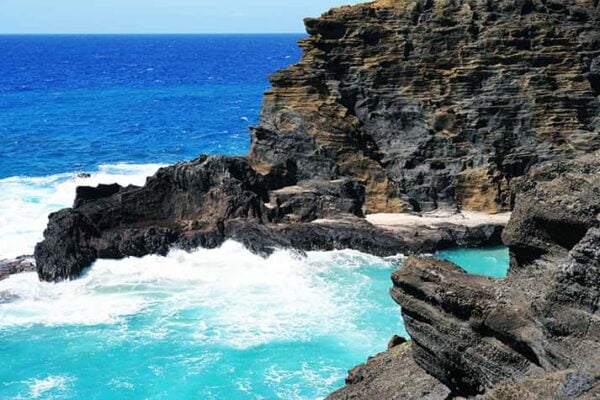 Scenic ocean view of Honolulu Hawaii coast