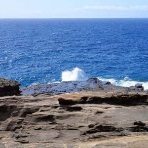 Scenic ocean view of Honolulu Hawaii coast