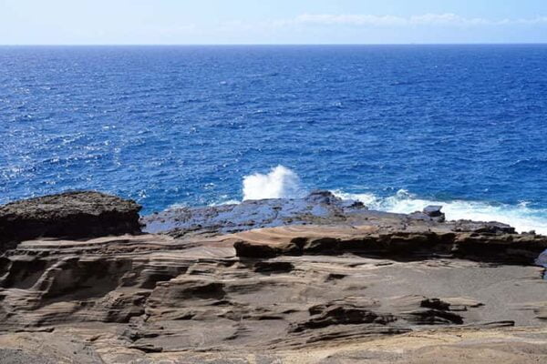 Scenic ocean view of Honolulu Hawaii coast