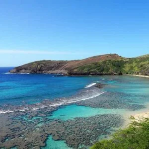 Scenic coast view in Honolulu Hawaii