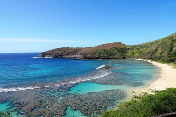 Scenic coast view in Honolulu Hawaii