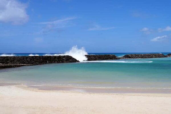 Scenic lagoon view in Honolulu Hawaii