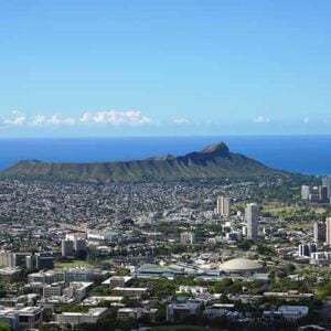 Scenic view of Diamond Head Crater in Honolulu Hawaii