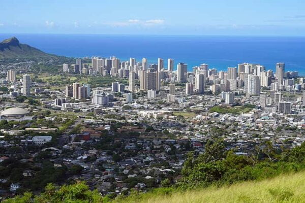 Scenic view of Honolulu Hawaii