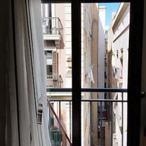 View from hotel room in Barcelona Spain
