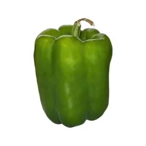 Green Bell Pepper on a white background
