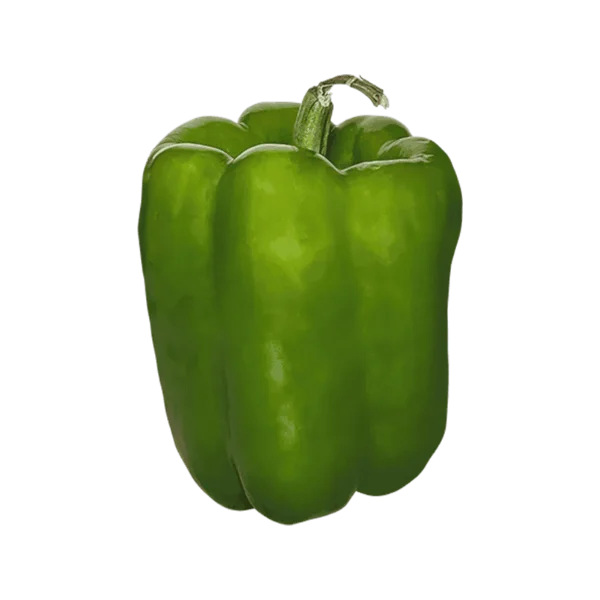 Green Bell Pepper on a transparent (no) background