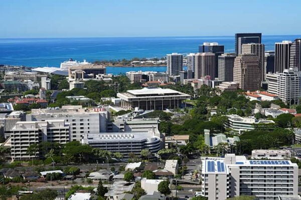 Scenic view of Honolulu Hawaii