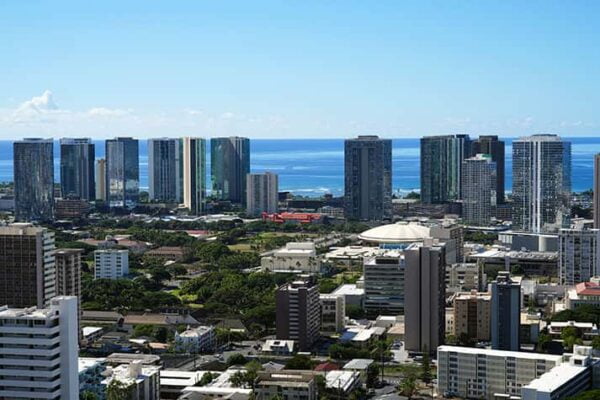 Scenic view of Honolulu Hawaii