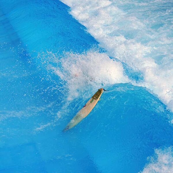 Surfer wipeout