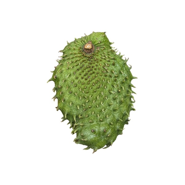 Soursop fruit on a white background