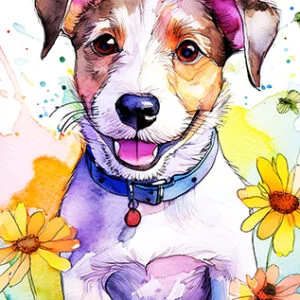 Jack Russell Terrier digital dog art