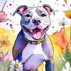 Pit Bull digital dog art