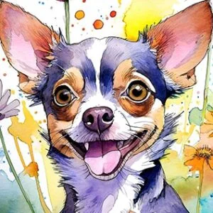 Digital Chihuahua Dog Art