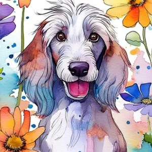 Digital Afghan Dog Art