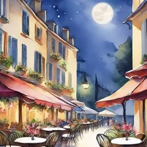 Outdoor Cafe  #2 Digital Art