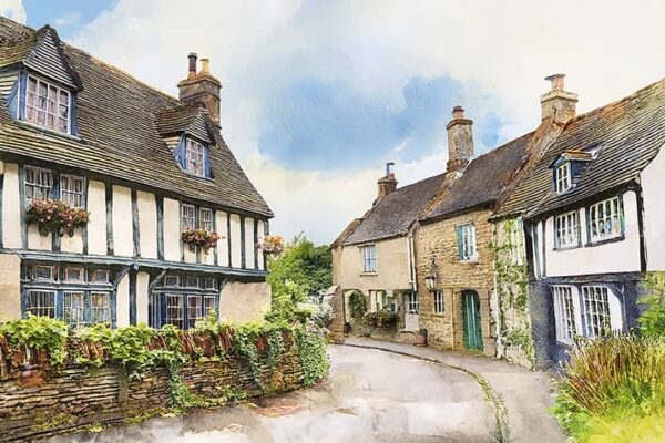 Quaint English Village #2 Digital Art