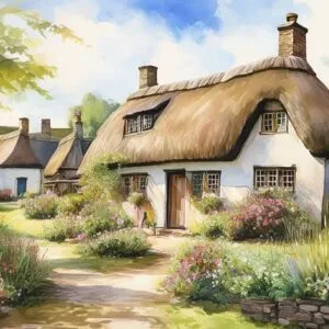 Quaint English Village #3 Digital Art