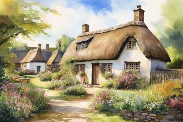 Quaint English Village #3 Digital Art