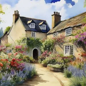 Quaint English Village #4 Digital Art