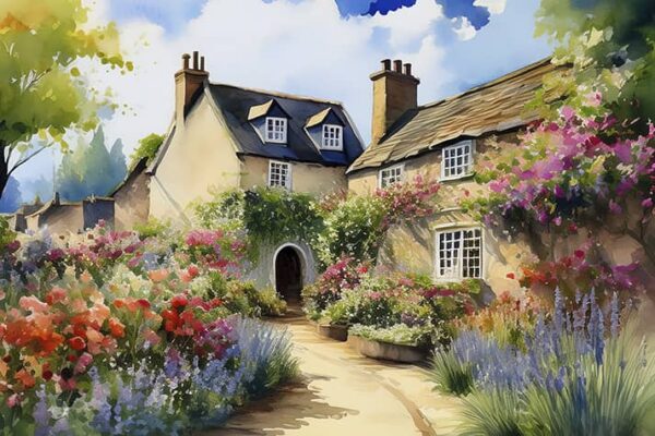 Quaint English Village #4 Digital Art