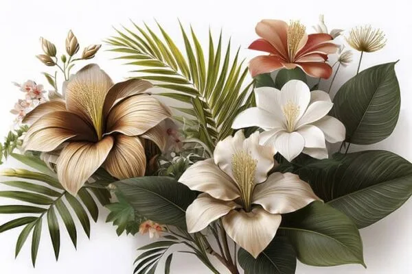 Tropical Flowers Digital Art