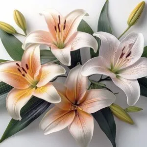 Lily Flowers Digital Art