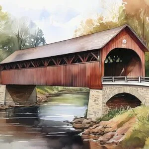 Covered Bridge Digital Art
