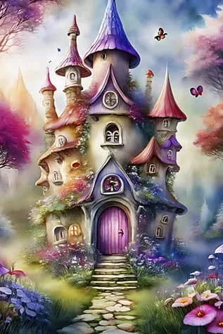 Fantasy Mushroom House Digital Art